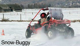 Snow Buggy Drift als Rallye Kurs Abschluss
