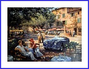 Jaguar XK140 POSTER lunch in Provence