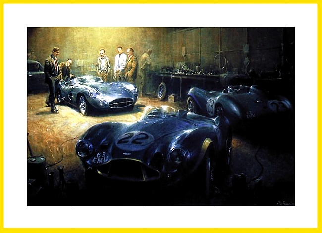 Aston Martin DBR1 Poster Feltham David Brown 1956