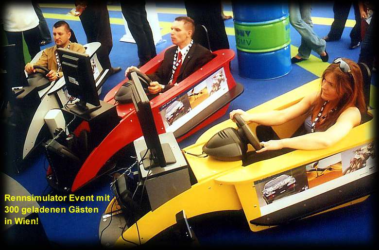 Fahr Simulator Incentive Organisation ür Messe - Show und Event
