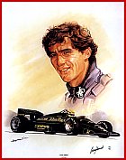 Portrait Poster Ayrton Senna Lotus Renault 1985 140