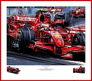 Kimi Raikkoenen  POSTER Ferrari Formel 1 Rennen Brasilien GP 2007