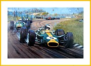 POSTER Jim Clark 1967 Holland GP Sieg Lotus 49 Cosworth