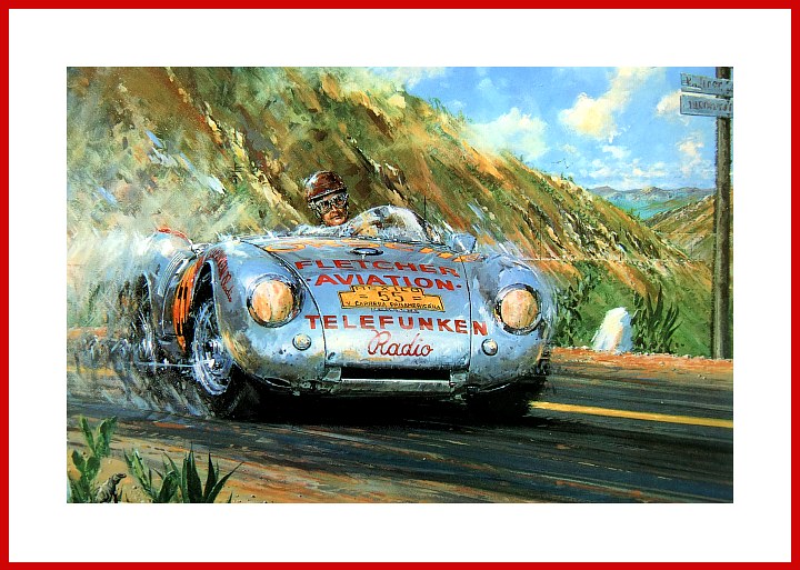 Carrera Panamericana Porsche 550 RS Sieg Poster Kunstwerk