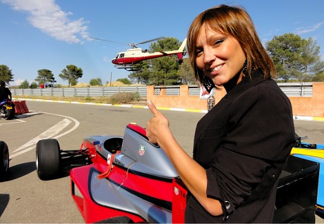 Formel 1 Kurs Suedfrankreich mit Helikopter Landund