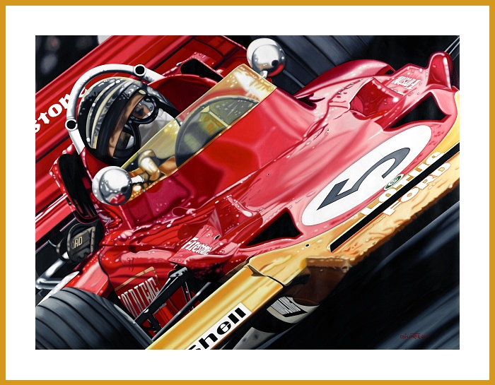 Car Jochen Rindt Foto Poster Lotus 72 Cosworth 1970