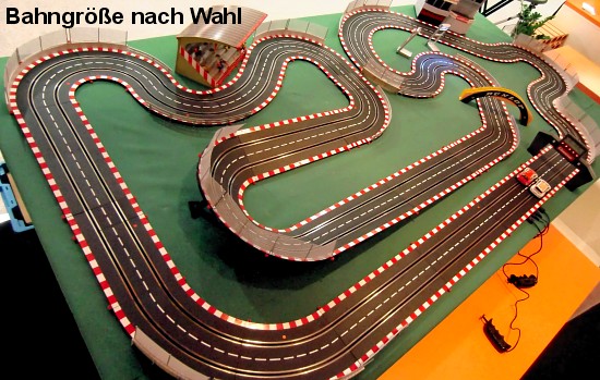 Carrera Bahn Verleih - Form und Groesse variabel