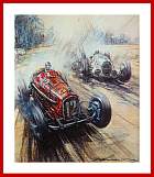 Tazio Nuvolari Rudolf Caracciola  Nuerburgring 1935 Alfa Monza Foto Bild Buch