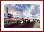 McLaren TAG Turbo POSTER Alain  Prost Formel 1 1984 Nuerburgring mit Autogramm