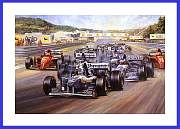 David Coulthard Williams Formel 1 Sieg 1995 Autogramm Kunst Druck