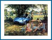 Jaguar E Type Poster Kunstdruck wunderschoen