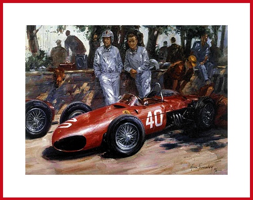 Ferrari Wolfgang von Trips Poster Monaco 1961