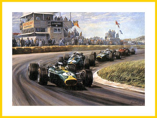 Poster Bild Jim Clark Formel Sieg Zandvoort 1967 Lotus 49 Foto 
