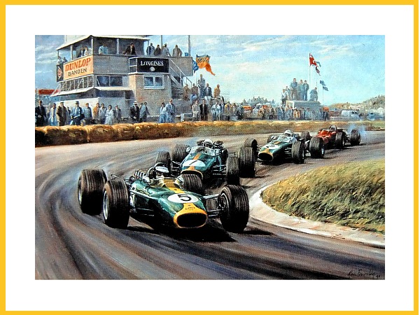 Poster Jim Clark Sieg Zandvoort 1967 Lotus 49 Cosworth