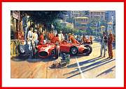 Lancia Ferrari D50A Monte Carlo 1956 Kunst Gemaelde Durck