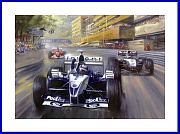 Juan Pablo Montoya BMW Williams Formel 1 Sieg Monaco 2003 mit Autogramm