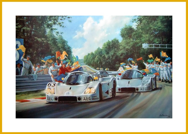 POSTER Bild Sauber Le Mans Sieg 1989 Jochen Mass