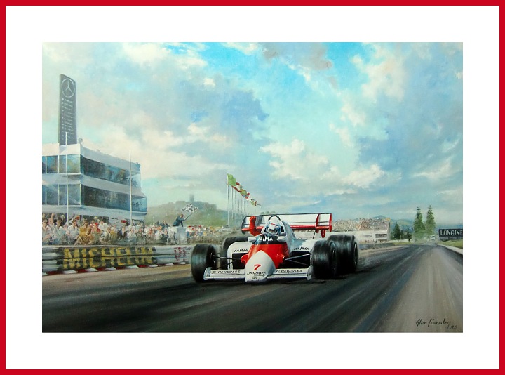 Alain Prost Nuerburgring 1984 F1 Sieg McLaren TAG Turbo