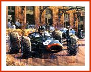 BRM Graham Hill Formle 1 Sieg Monaco 1964 Kunst Druck Poster