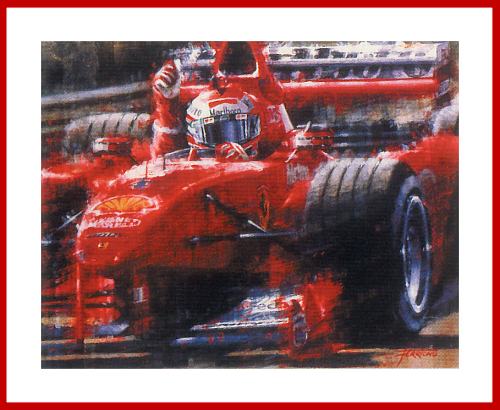 Poster Bild Eddie  Irvine Ferrari 1999 Formel 1 A1 Ring Foto Druck