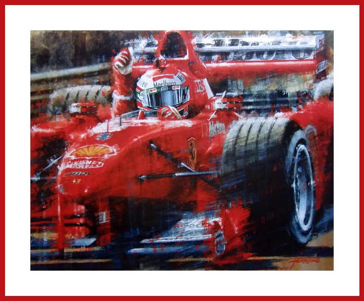 Eddie Irvine Ferrari 1999 A1 Ring Sieger Poster
