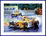 Damon Hill erster Jordans Sieg Spa 1998 Formel 1 Bild Druck