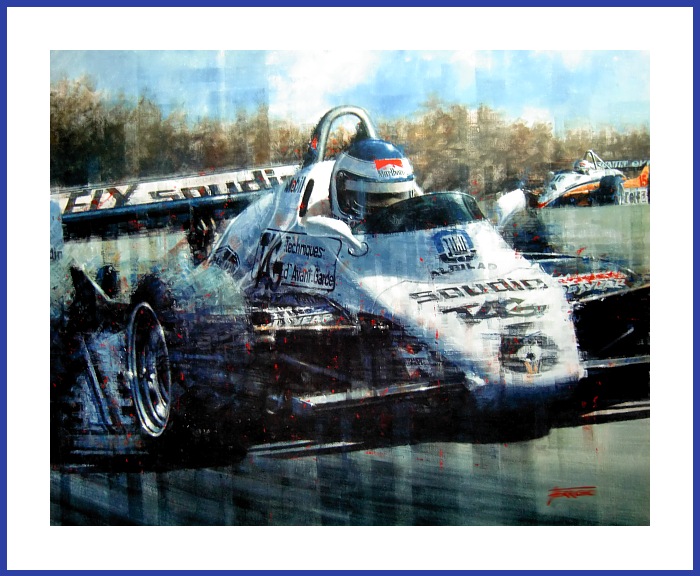 Poster Keke Rosberg Williams Formel 1 1982 Autogramm