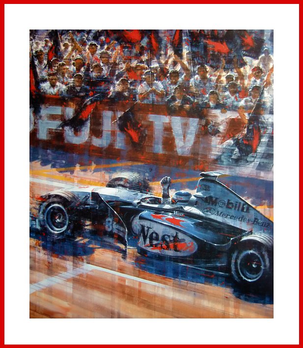Mika Hakkinen Poster McLaren Mercedes F1 World Champion 1998