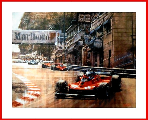 Poster Bil Scheckter Jody Sieg Formel 1 Monaco 1979 Ferrari 312 T4 mit Autogramm Foto Bild Buch