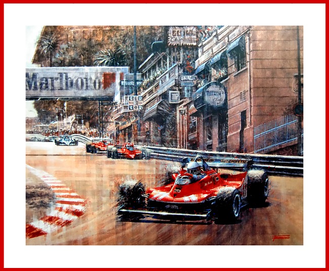 Scheckter Jody Sieg POSTER Monaco 1979 Ferrari 312 T4