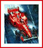 Schumacher Ferrari Monaco 1996 Poster Bild