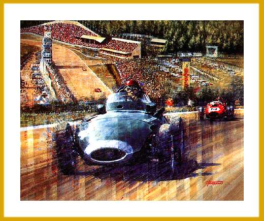 Autogramm Tony Brooks am Vanwall Formel 1  Poster 1958 Foto Druck Karte Buch 