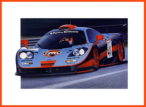  LeMans McLaren GTR F1  Gulf Poster