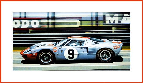 Poster Ford GT40 günstig -  1969 Sieg 24h Le Mans