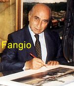 Signieren Juan Manuel Fangio F1 Mercedes W196 