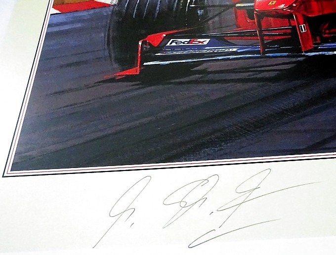Autogramm 1999 Schumacher Michael F1 Ferrari Poster