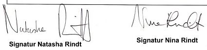 Autogramm Signatur 2x Jochen Rindt Nina und Natasha Poster Bild Foto