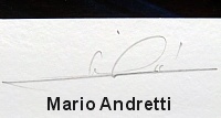Signatur Mario Andretti 1970 Sebring