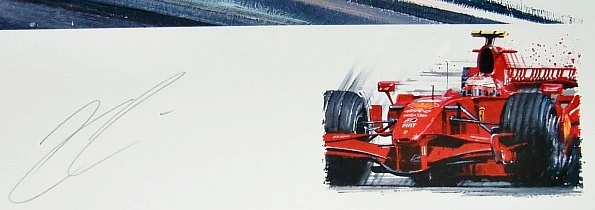 Signatur Raikkonen Ferrari F1 2007 WM Titel