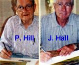 Autogramm Phil Hill und Jim Hall Caparrall 2 E F Poster Bild Karte