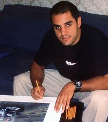 Autogramm Juan Pablo Montoya Formel 1 Rennfahrer Karte Poster Bild