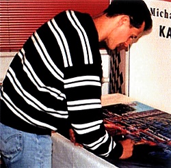 Signieren Michael Schumacher Poster Ferrari Formel 1 Autogramm