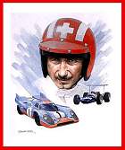 Poster Portrait Jo Siffert Lotus 49 Porsche 917