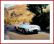 1955 POSTER Targa Florio Moss Mercedes SLR 1955