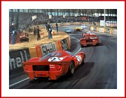 Ferrari P4 Le Mans 24h 1967 Poster print