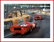 Ferrari P4 Le Mans 24h 1967 Poster print