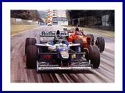 Heinz Harald Frentzens erster Sieg Williams Imola 1997 Autogramm Kunst Druck Bild