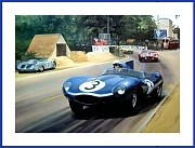 Poster Le Mans Sieg Jaguar D Type 1957