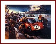 Kunst Druck Bild Ferrari P4 Le Mans 1967