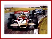 Jochen Rindt Poster Formel 1 Lotus 49B Silverstone 1969